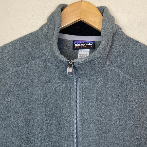 Patagonia Men's Synchilla Gray Fleece Men's Vest L - Picture 7 of 9